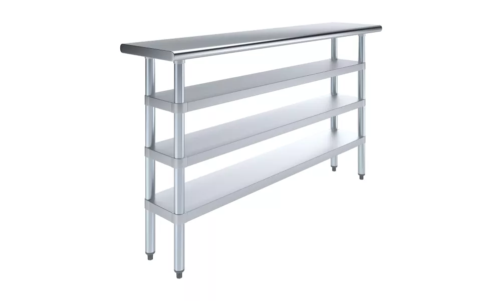 14 in. x 60 in. Stainless Steel Table With Three Undershelves