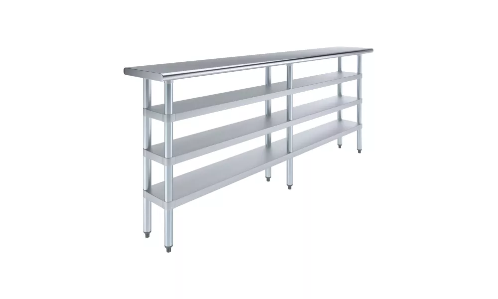 14 in. x 84 in. Stainless Steel Table With Three Undershelves