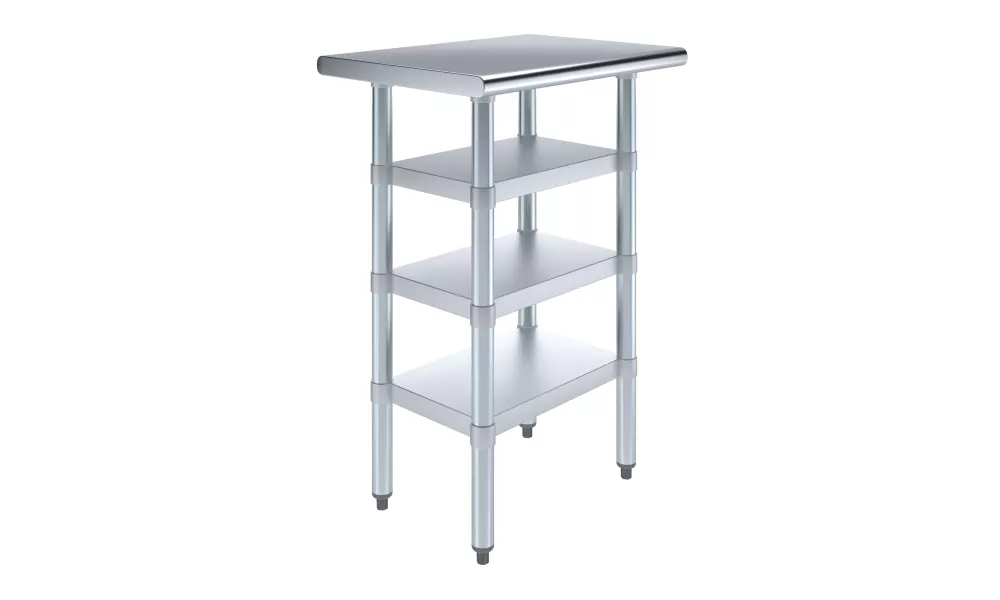 18 in. x 24 in. Stainless Steel Table With Three Undershelves