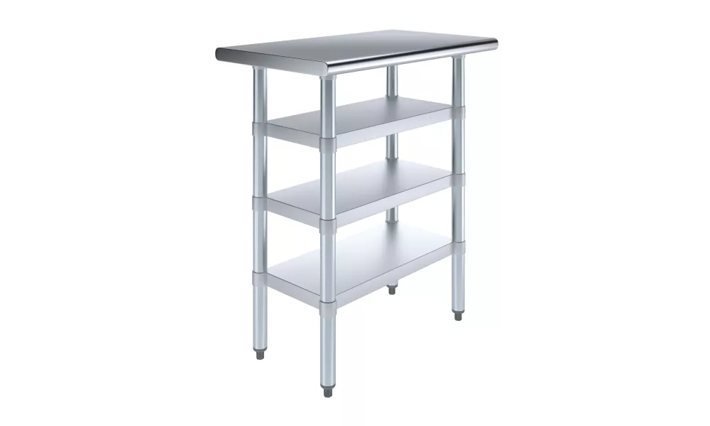 18 in. x 30 in. Stainless Steel Table With Three Undershelves