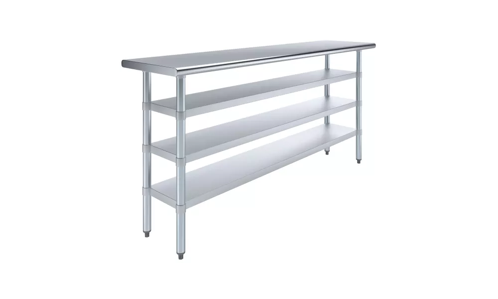 18 in. x 72 in. Stainless Steel Table With Three Undershelves