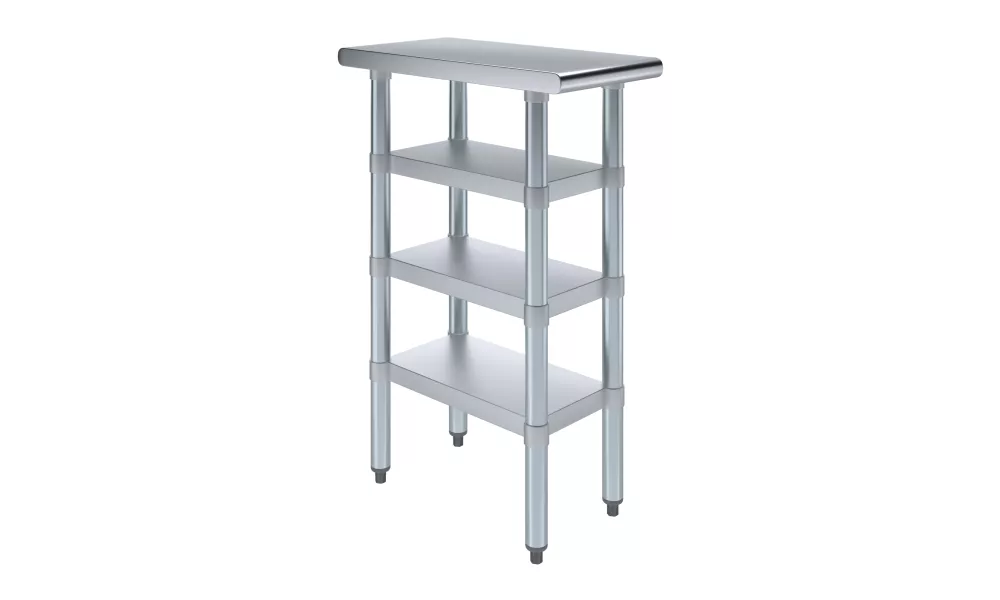 24 in. x 12 in. Stainless Steel Table With Three Undershelves