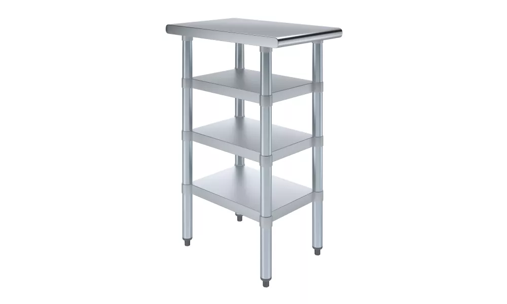 24 in. x 15 in. Stainless Steel Table With Three Undershelves