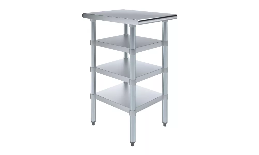 24 in. x 18 in. Stainless Steel Table With Three Undershelves