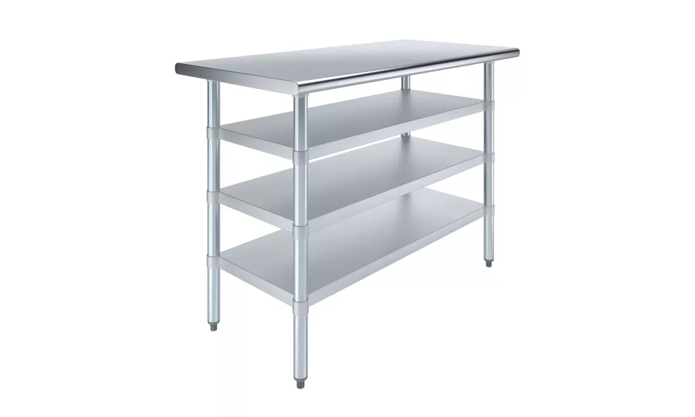 24 in. x 48 in. Stainless Steel Table With Three Undershelves