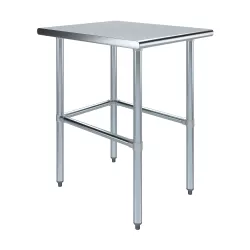 30 in. x 24 in. Stainless Steel Work Table With Open Base