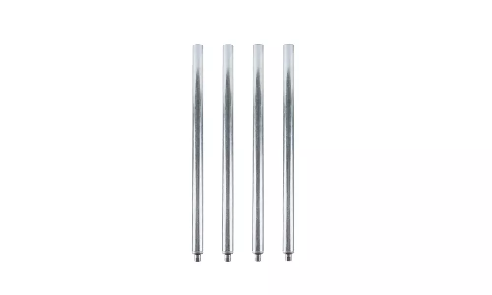 35" Galvanized Steel Legs for Work Tables with Stainless Steel Adjustable Bullet Feet | Set of 4 Legs