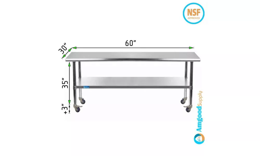 30 X 60 Stainless Steel Work Table With Undershelf