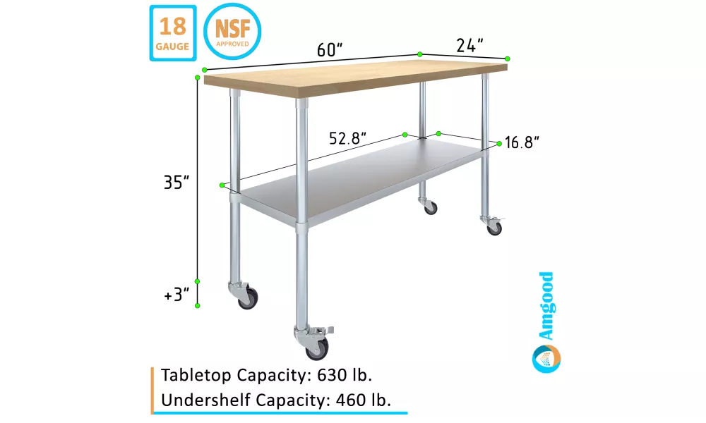 TRINITY | 72x19 | Wood Top Work Table