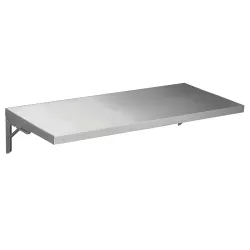 image-Stainless Steel Folding Wall Shelves