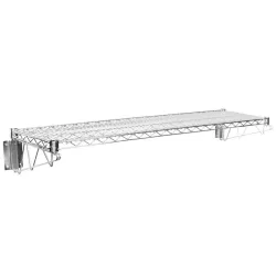 14" X 48" Chrome Wire Wall Mount Shelf