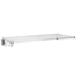 24" X 60" Chrome Wire Wall Mount Shelf