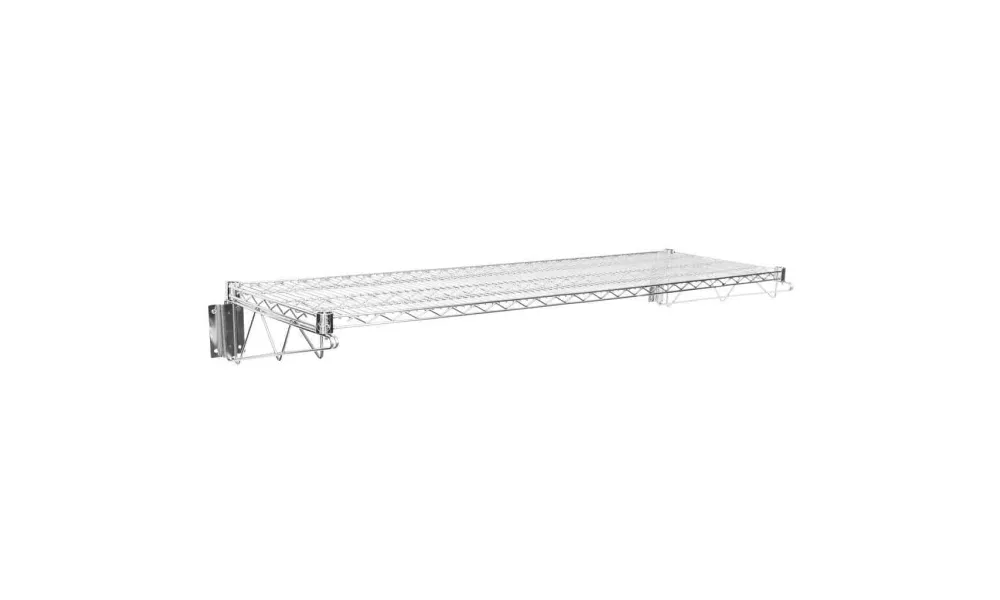 18" X 60" Chrome Wire Wall Mount Shelf