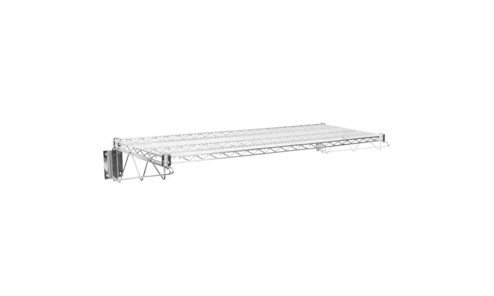 18" X 48" Chrome Wire Wall Mount Shelf