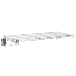 18" X 48" Chrome Wire Wall Mount Shelf