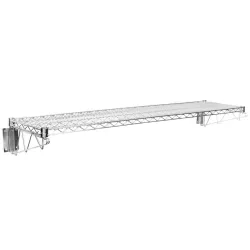 14" X 60" Chrome Wire Wall Mount Shelf