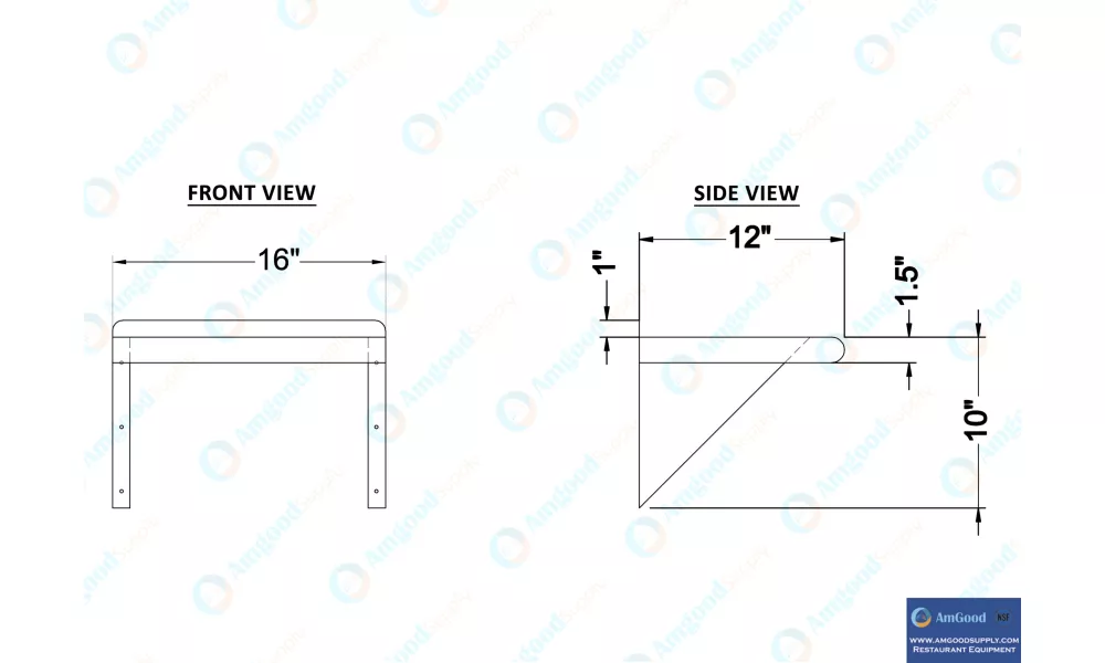 AmGood Stainless Steel Wall Shelf | NSF Metal Shelf | Over 50 Custom  Options Available