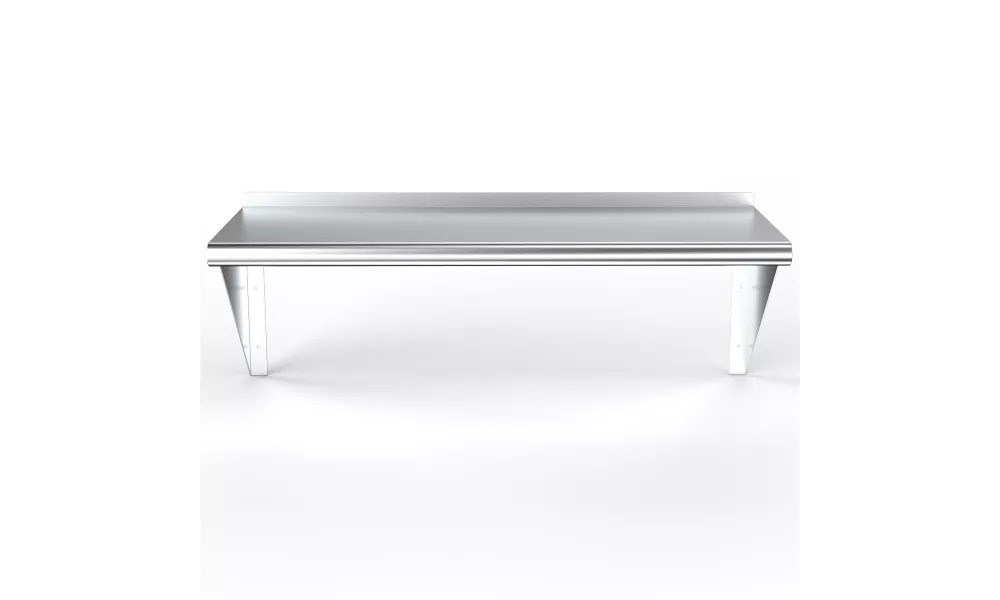 Regency 16 Gauge Stainless Steel 12 x 48 Heavy Duty Solid Wall Shelf