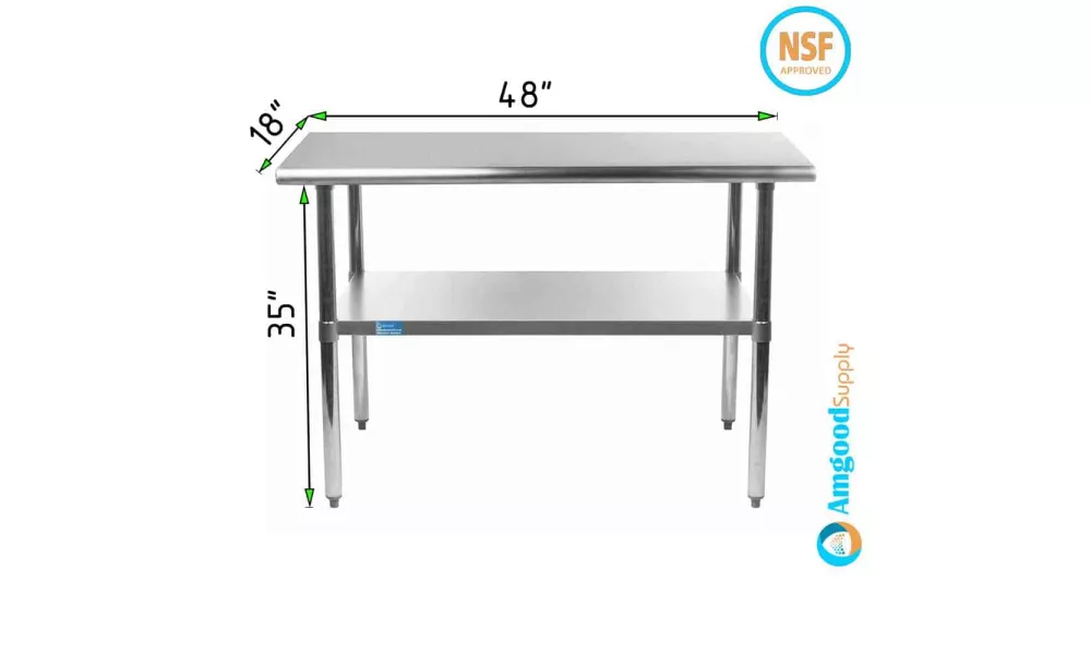 Eagle T4860SEM Stainless Steel 48 Inch x 60 Inch Work Table w/ Undershelf